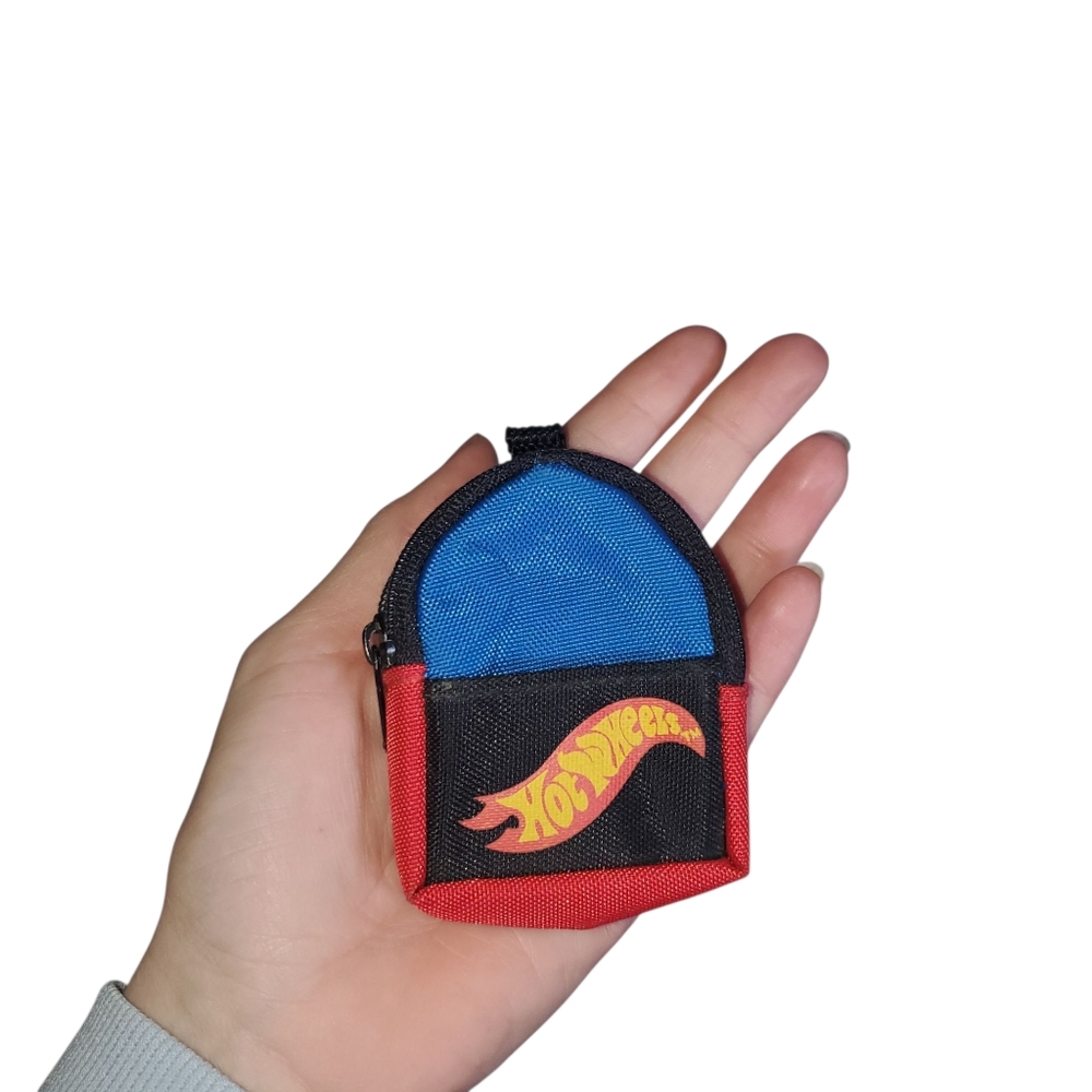 Vintage Mini Hot Wheels Fabric Backpack Keychain Purse